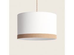 LEDKIA Lámpara Colgante Tela Leya Natural Blanco