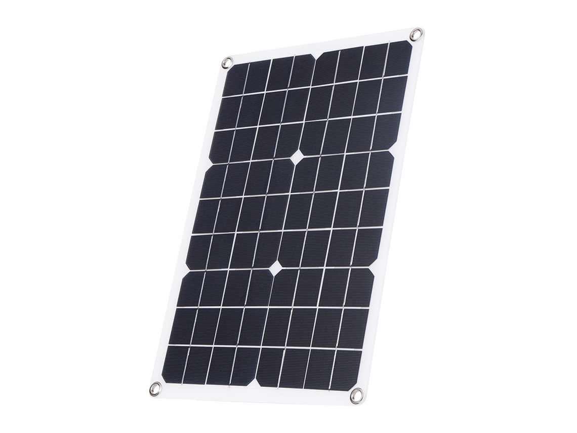 Kit De Panel Solar Flexible Monocristalino 18w Con Doble Usb Para Estación De Energía Portátil