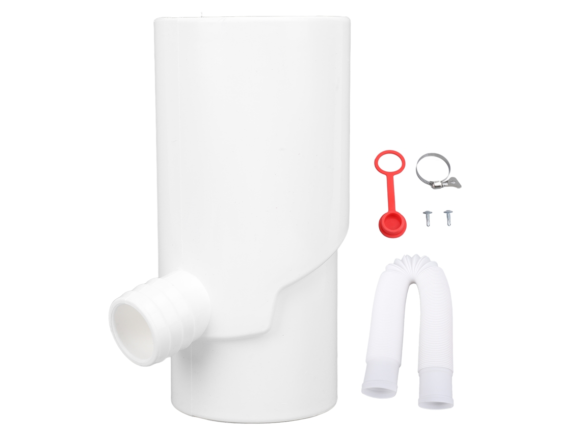 Sistema Desviador De Agua De Lluvia, Plástico, Canaleta Redonda De 8 Cm Para Riego Y Acuario, Blanco