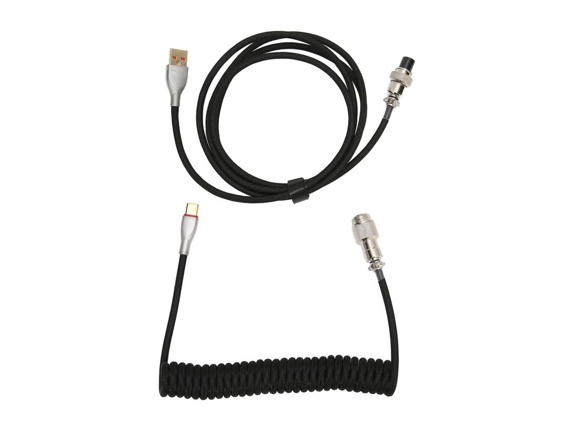 Cable De Aviación Para Teclado Mecánico, Cable Enrollado Personalizado De Doble Funda, Usb C A A, Accesorios Para Juegos