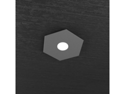 Lámpara de techo hexagonal Toplight de 1 luz con casquillo Gx53, estructura en color antracita, diseño moderno, 25 x 29 x 3 cm.