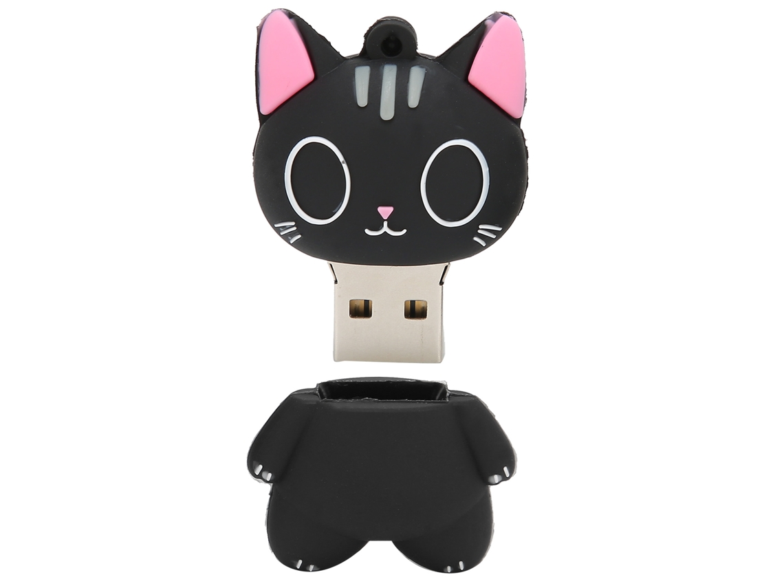 Unidad Flash Usb Con Patrón De Gato Animado, Memoria De Almacenamiento De Datos, Memoria Usb 128gb