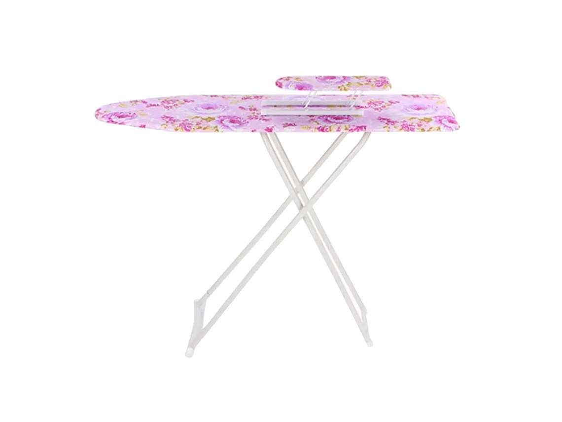 Tabla de planchar, altura regulable, diseño plegable, color morado.