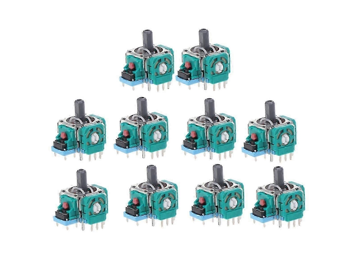 Juego de 10 potenciómetros 3D para joystick, piezas de reparación para joystick de controlador de juego vibratorio Hengjian