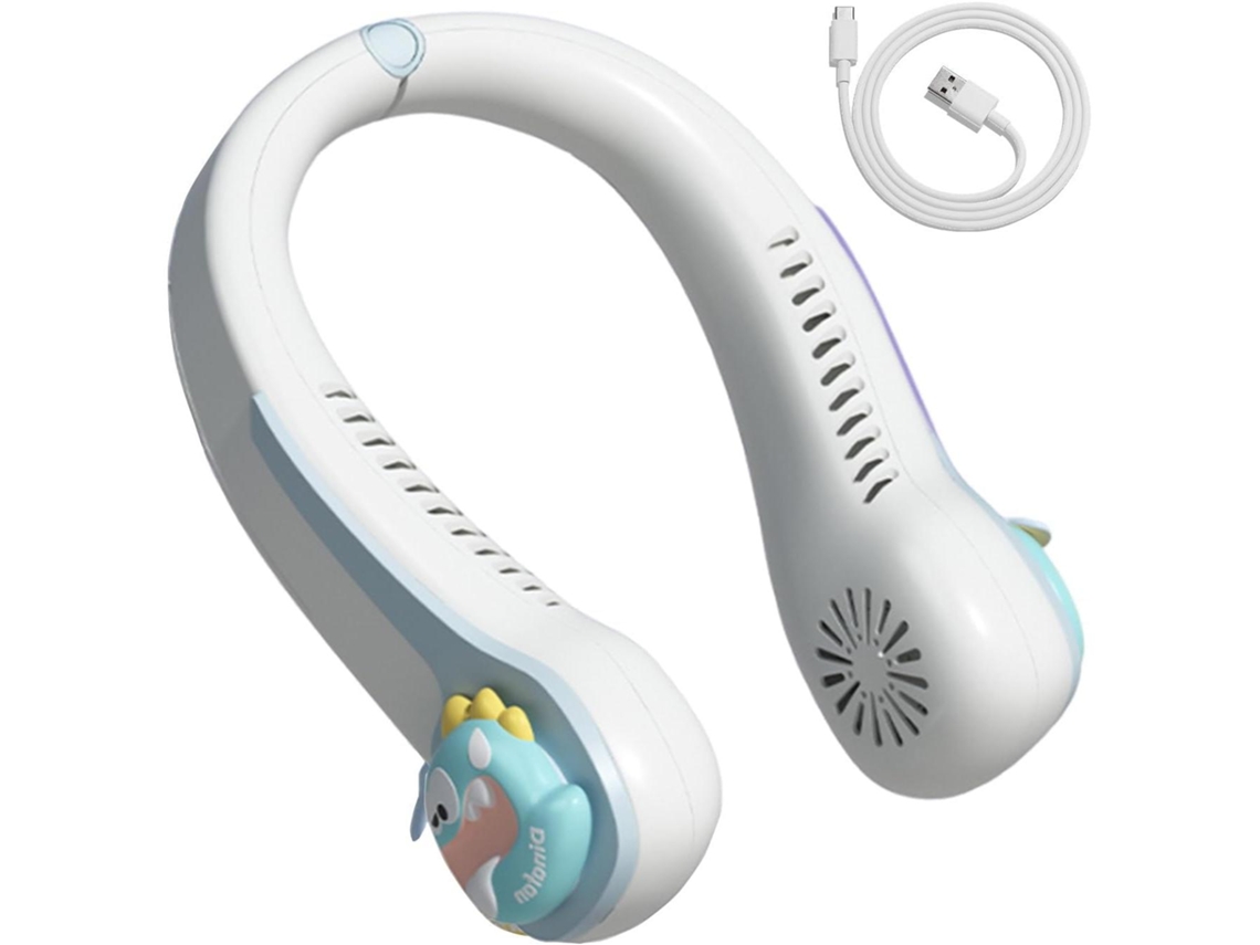 Ventilador De Cuello (blanco) | Tres Velocidades Ajustables - Sin Aspas - Usb | Artefacto De Enfriamiento