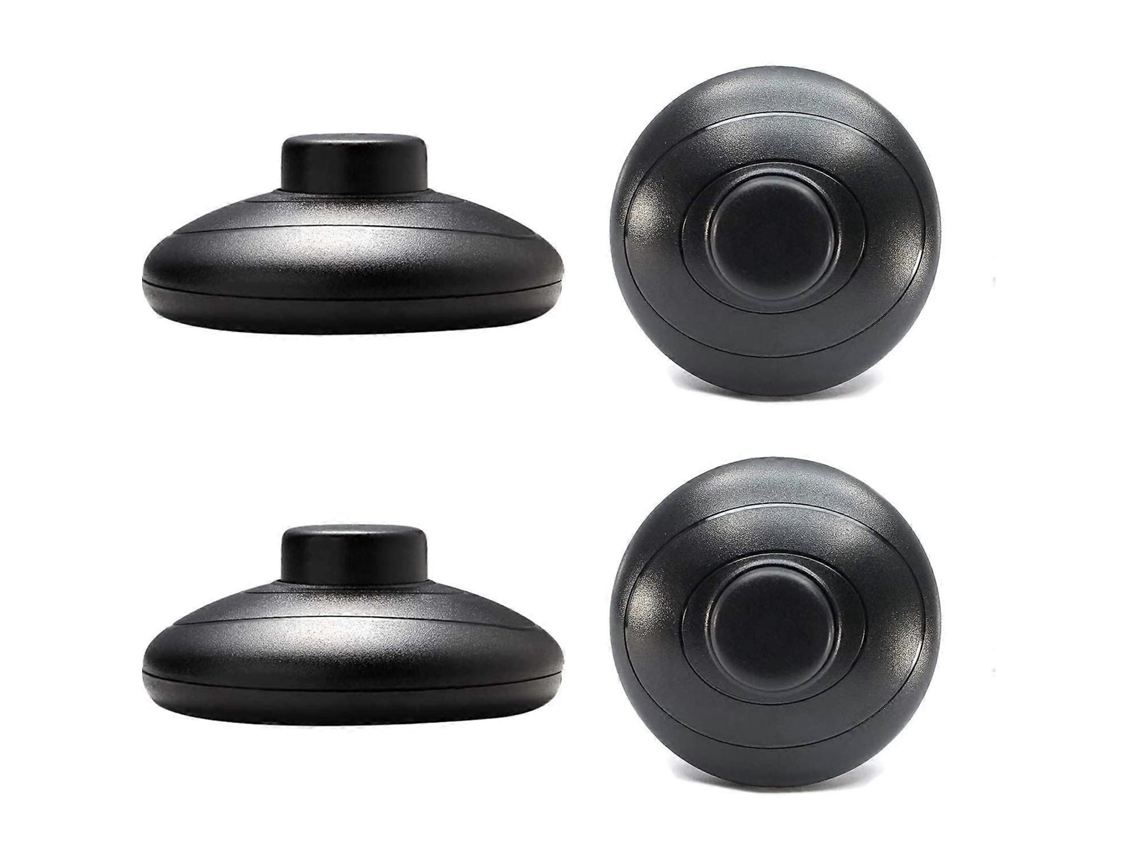 Rebe-4 Interruptores De Pie Redondos Negros Spdt No Nc, Ac 125v/3a 250v/2a, Control Para Lámparas De Suelo Y Mesa, 2 Años De Garantía