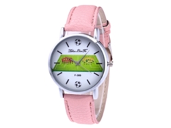 Reloj De Cuarzo De Moda Para Mujer Con Correa De Cuero Zhoulianfa F-389a Rosa