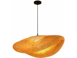 Luminária Pendente, Lâmpada Suspensa Rústica Estilo Lanterna De Bambu, Lustre Japonês Vintage, Luminária De Teto, 50cm De Diâmetro