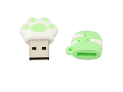 Unidad Flash Usb 2.0 De 128gb De Pata De Gato Animado, Dispositivo De Memoria Bonito Anti-emi