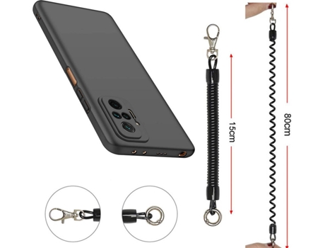 Funda Redmi Note 10 Pro Turtleshell Com Cordón Antirrobo Negro