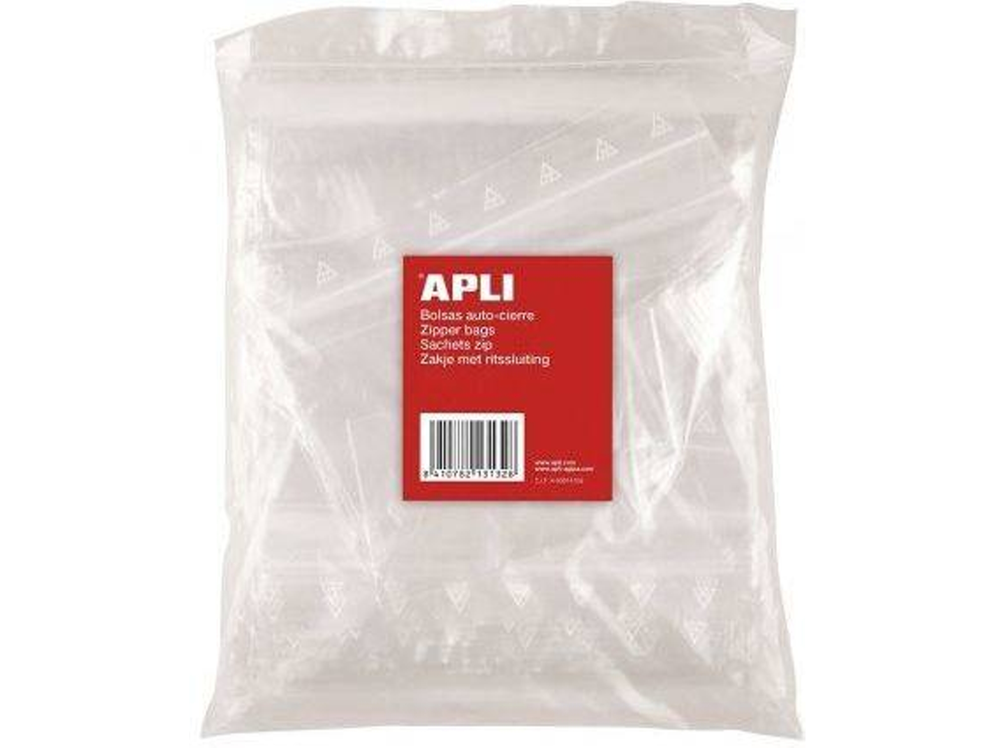 Pack 100 Bolsas de Autocierre Transparentes APLI 60 x 80 mm