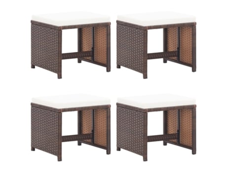 Conjunto 4 Taburete De Jardín VIDAXL (40.5x40.5x35 cm)