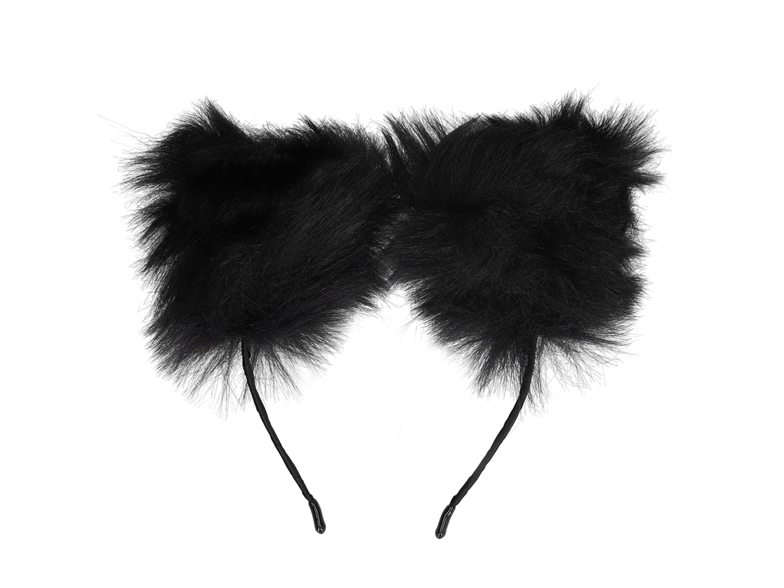 Diadema Con Orejas De Gato Artificiales Para Mujer, Accesorio De Pelo Para Fiesta, Cosplay Y Vida Diaria, Negro