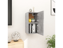 Estantería/Mueble de TV de Pared 2 Pzs 30,5X30X30 Cm Gris Cemento