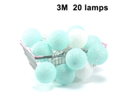 Lámpara Led De Cuento De Hadas Con Bolas De Algodón, Funciona Con Pilas, Ideal Como Luz Nocturna De Interior, Bajo Consumo Energético, Model