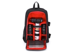 Mochila para cámara de gran capacidad, impermeable y resistente al desgaste, Cuich (roja)