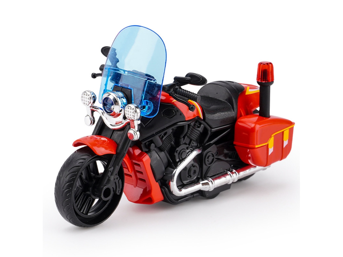 Modelo De Motocicleta De Inercia Para Niños, Juguete Decorativo Interactivo, Rojo.