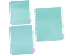 Juego de 12 separadores protectores para cuadernos, en polipropileno rosa.