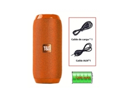 Altavoz Bluetooth portátil TG117 para exteriores con subwoofer inalámbrico, compatible con llamadas manos libres Mdug (naranja)