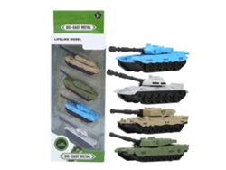 Bjww-4 Peças Modelo De Tanque De Liga Simulação Alta Decoração Brinquedo De Tanque Militar Para Crianças