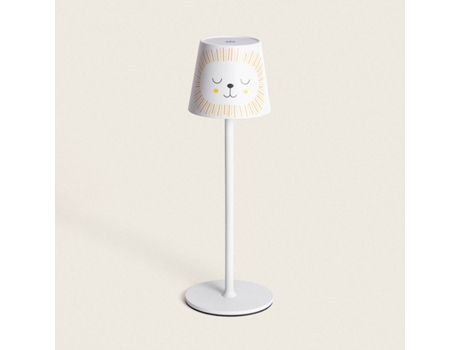LEDKIA Lámpara de Mesa LED 3W Portátil de Metal con Batería USB Recargable Anisa Amarillo Tª