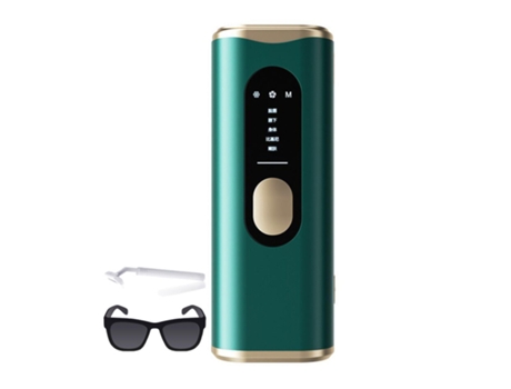 Depiladora de luz pulsada EZII BD-01 IPL ICE cara y cuerpo verde