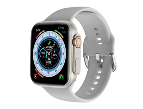 Smartwatch con Pantalla Táctil 1 83 Pulgadas T18 con Monitoreo de Ritmo CardíacoBluetooth Fitness Plata