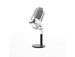 Micrófono para juegos, micrófono USB para PC para podcast de vídeo con función de silencio rápido, indicador RGB, botón giratorio de gananci