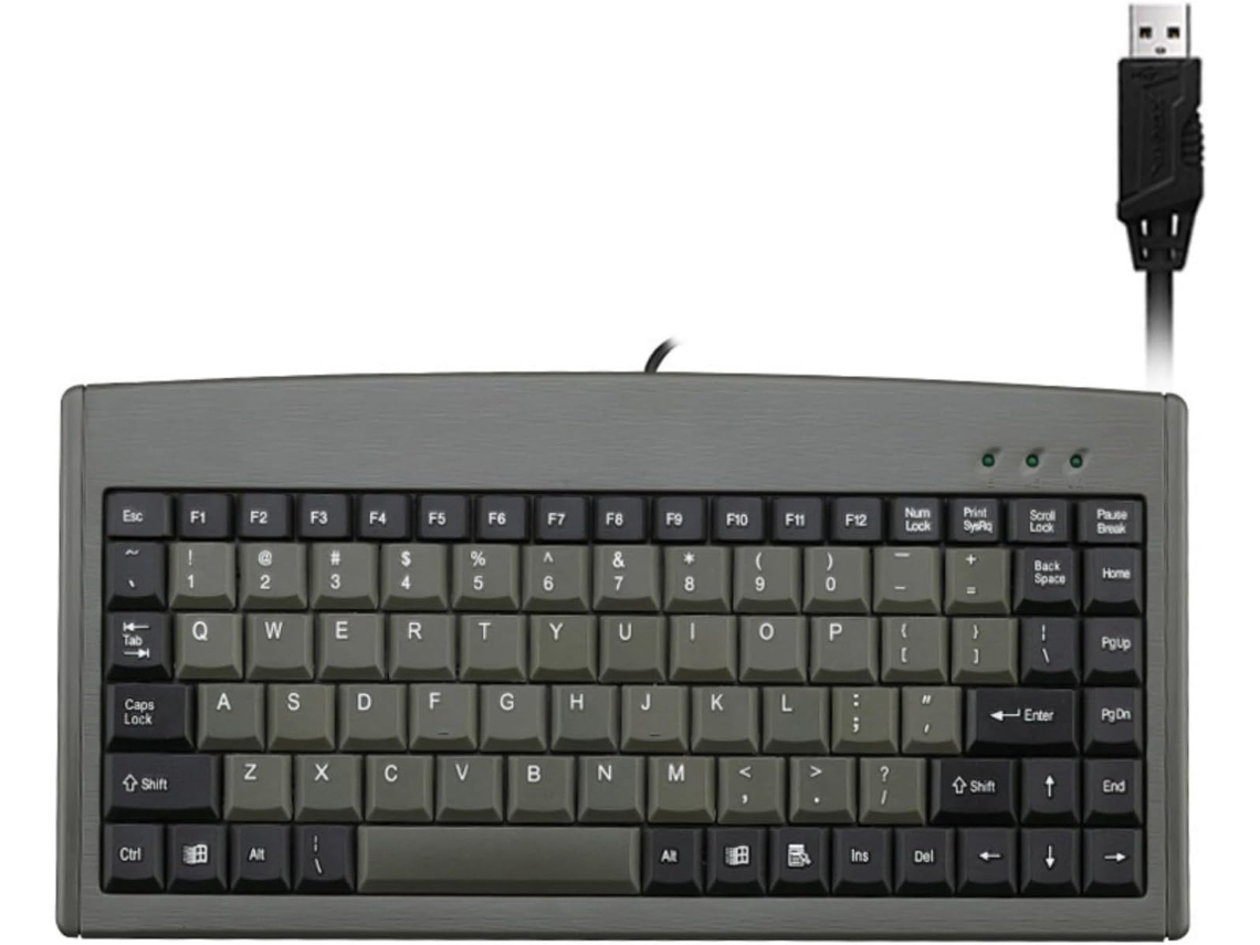 Teclado Ergonómico Usb Compacto De 88 Teclas. Diseño Resistente Al Agua Para Aplicaciones Industriales.
