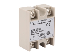 Módulo De Relé De Estado Sólido Ssr-20da, Control De Cc 3-32v A Ca 24-480v Y 20a