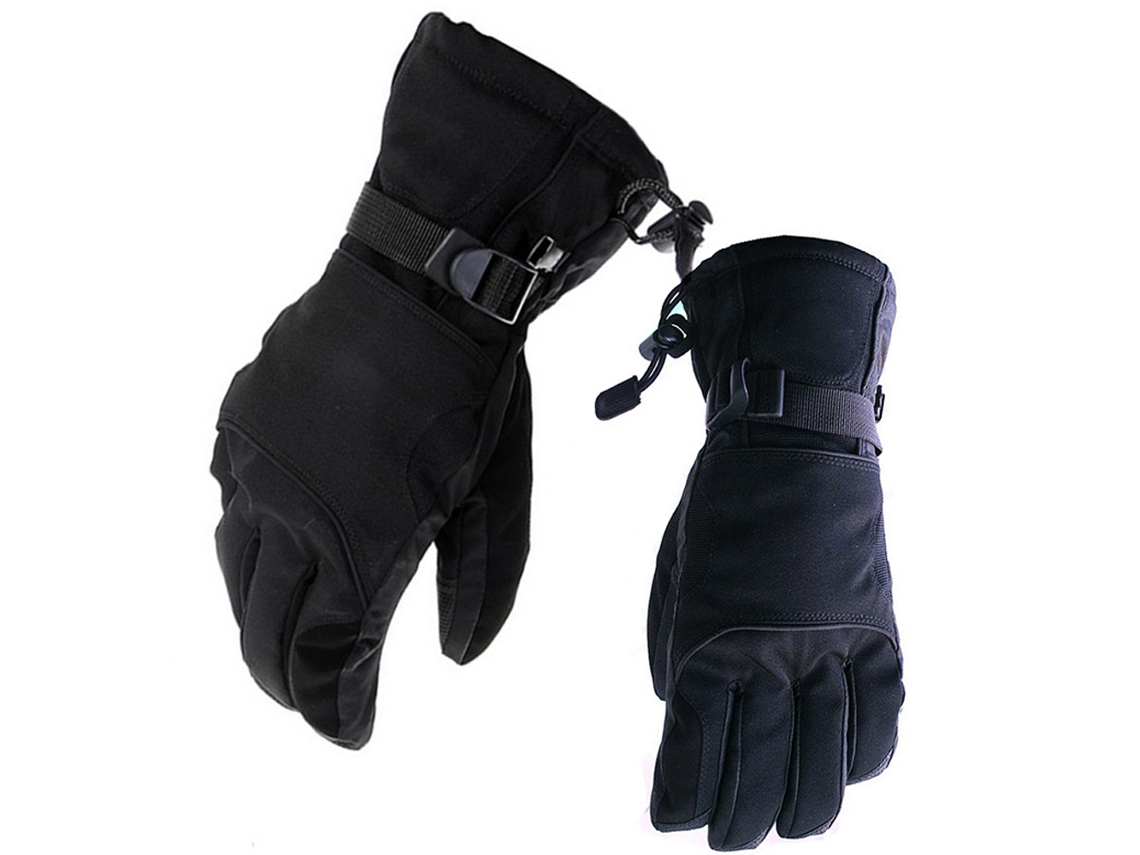 Guantes de esquí y snowboard impermeables para hombre con bolsillo con cremallera