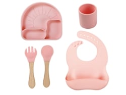 Conjunto De Louça Infantil/para Bebês Yuysan Em Silicone, 5 Peçasty605a