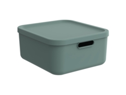 Caja organizadora apilable Rotho Albula Light de 20 L - Verde