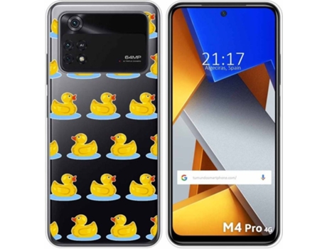 Carcasa para Xiaomi Poco M4 Pro 4G TUMUNDOSMARTPHONE Dibujos Transparente Pato Multicolor
