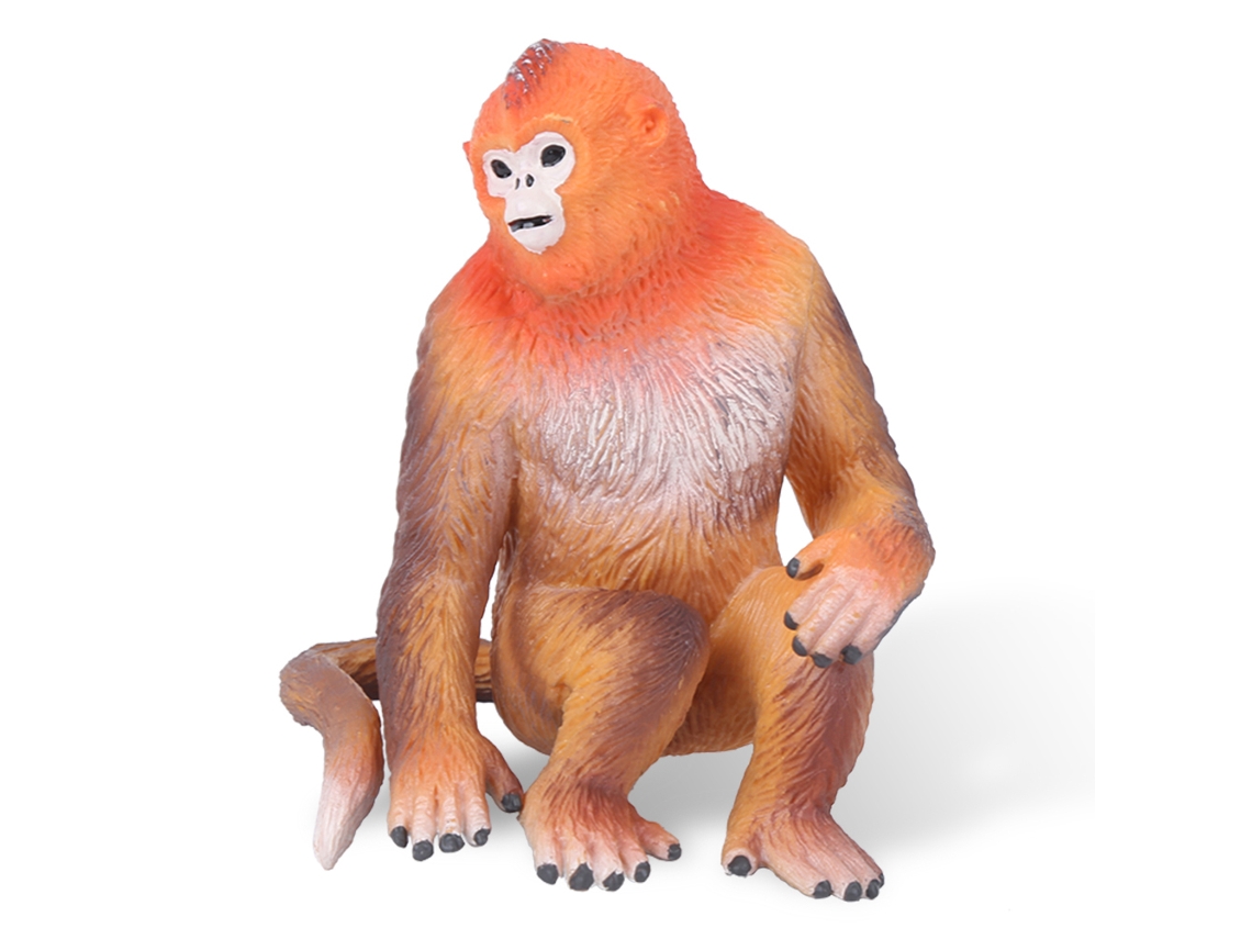Modelo De Macaco Dourado Selvagem Simulação Pvc Decoração Mesa Brinquedo Infantil