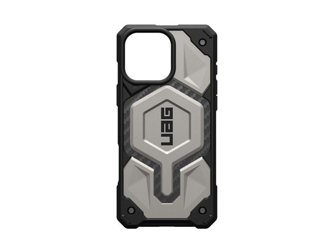 Funda Magsafe Antibacterial Modelo Monarch para iPhone 16 Pro Max UAG Acrílico Gris
