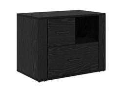 Maison Exclusive - Armario De Noche Con Cajón Roble Negro 35 X 60 X 50 Cm