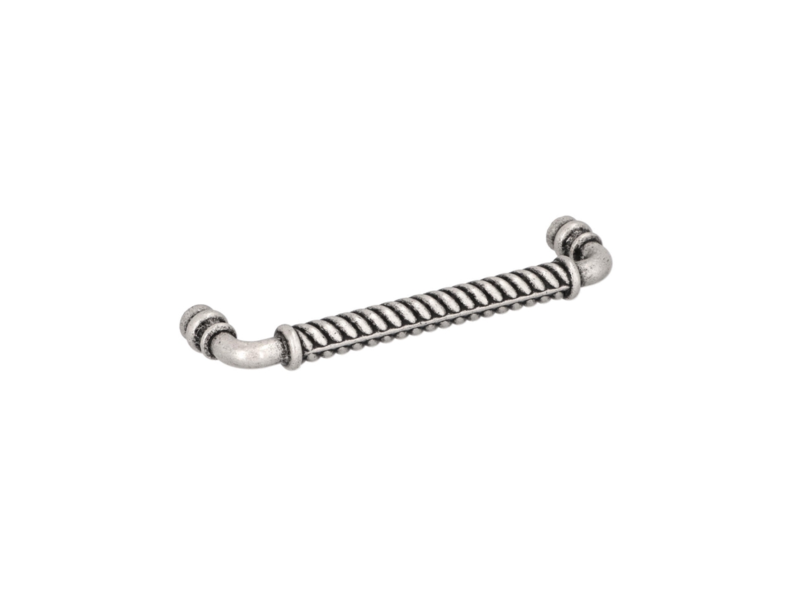 Tirador para mueble Aleación de zinc. Estilo clásico. Distancia entre ejes 128. Plata vieja brillo HARDWAREXCHANGE