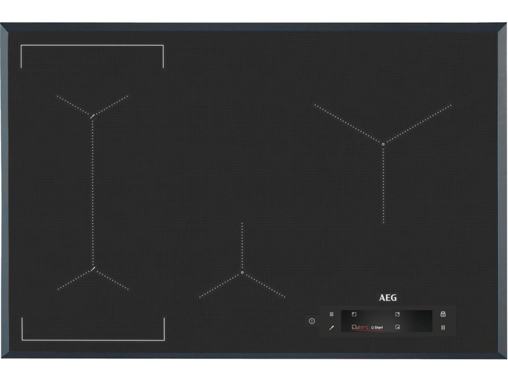 Placa de Inducción AEG IAE84881FB (Elétcrica - 78 cm - Negro)