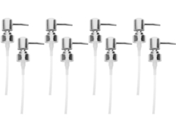 Lot De 8 Têtes Pompe Distributeur Savonnyte Plateadoes 28 Mm Pompes A Lotion En Plástico