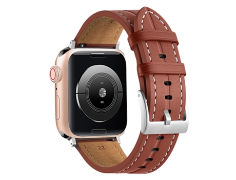 Correa de cuero acanalada para Apple Watch Series 8 y 7 41 mm / SE 2 y 6 y SE y 5 y 4 40 mm / 3 y 2 y 1 38 mm (marrón)