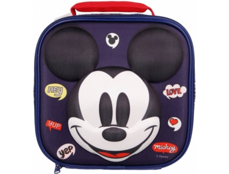 Mochila Lonchera MICKEY MOUSE (Azul - Poliéster - 8 x 24 x 24 cm)