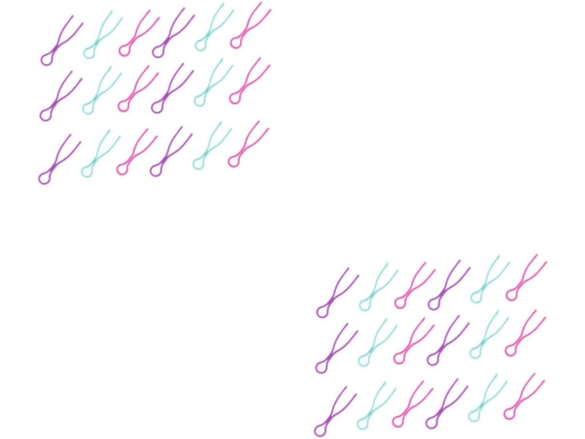 Juegos De Clips De Plástico Para Organizar Hilos De Costura, Color Verde Y Rosa.