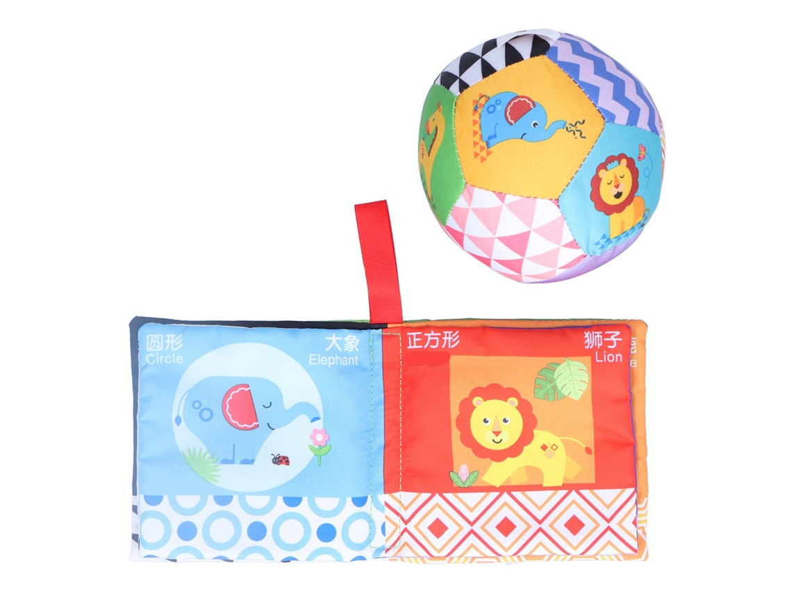 Jinwei-libro De Tela Y Pelota De Sonido Suave Para Bebé - Pelota Colorida Y Libro De Tela Infantil