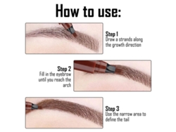 Lápiz De Cejas Eelhoe De Cuatro Puntas Impermeable Para Cejas Naturales Y Duraderas