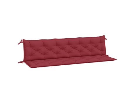 Conjunto 2 Cojines de banco de jardín VIDAXL rojo tinto