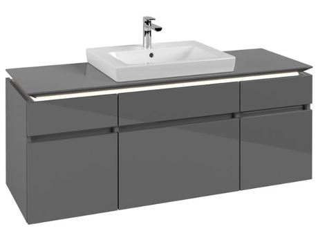 Módulo de lavabo Villeroy &amp Boch Legato B685 1400x550x500mm lavabo central iluminación LED