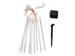 Luces solares navideñas de 30 cm con cadena de estrellas luminosas para exteriores, impermeables, decoración DIY (coloridas)