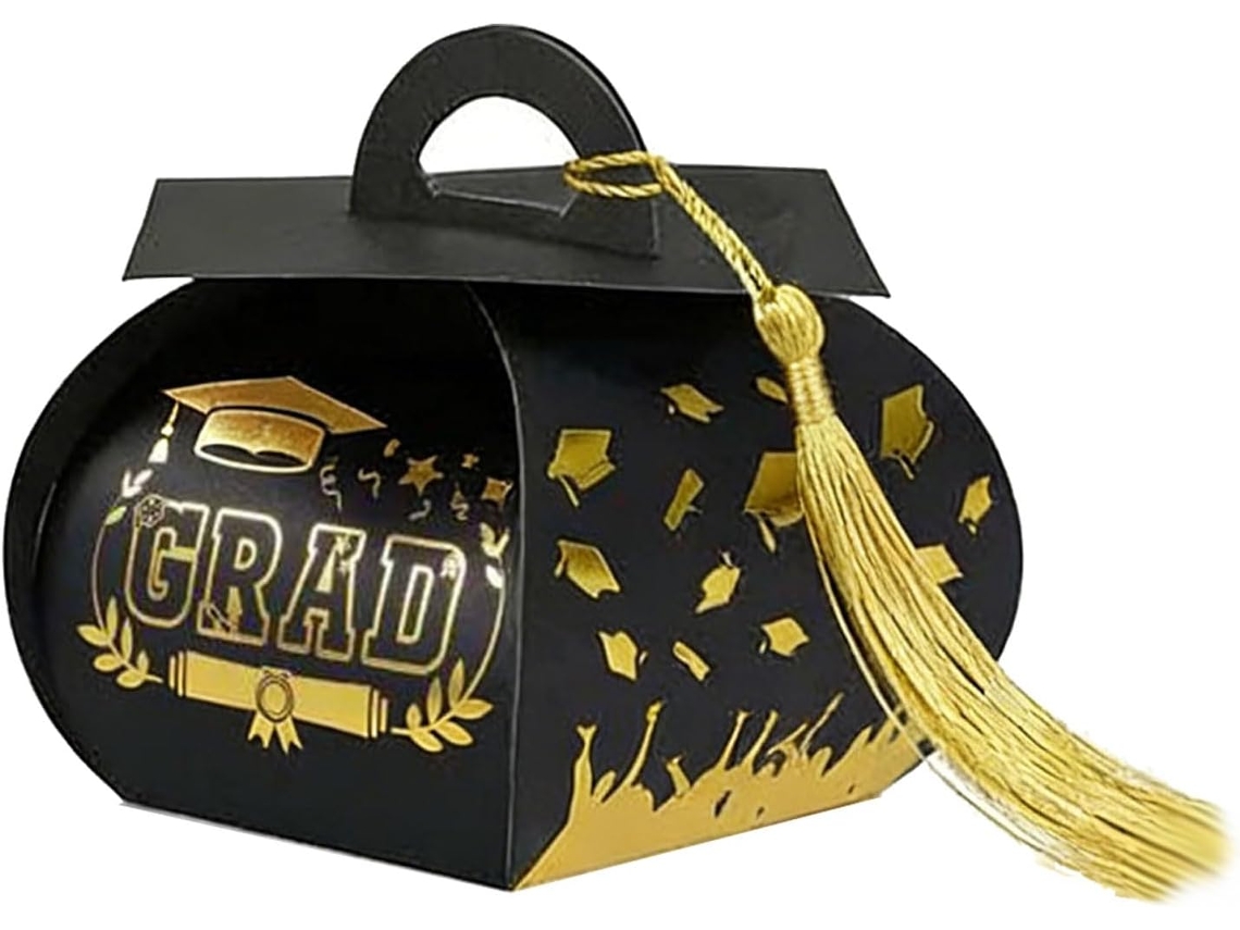 Caja De Recuerdo Única Para Ceremonia De Graduación Diseñada Como Un Birrete Para Guardar