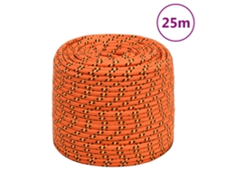 Cuerda De Barco Polipropileno Naranja 8 Mm 25 M